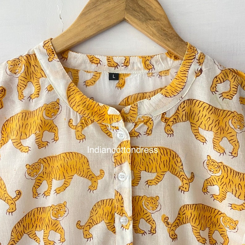 Indian cotton hand block tiger print summer casual dress,boho long maxi dress,midi dress,block print dress,ruffle dress, indian Print gown