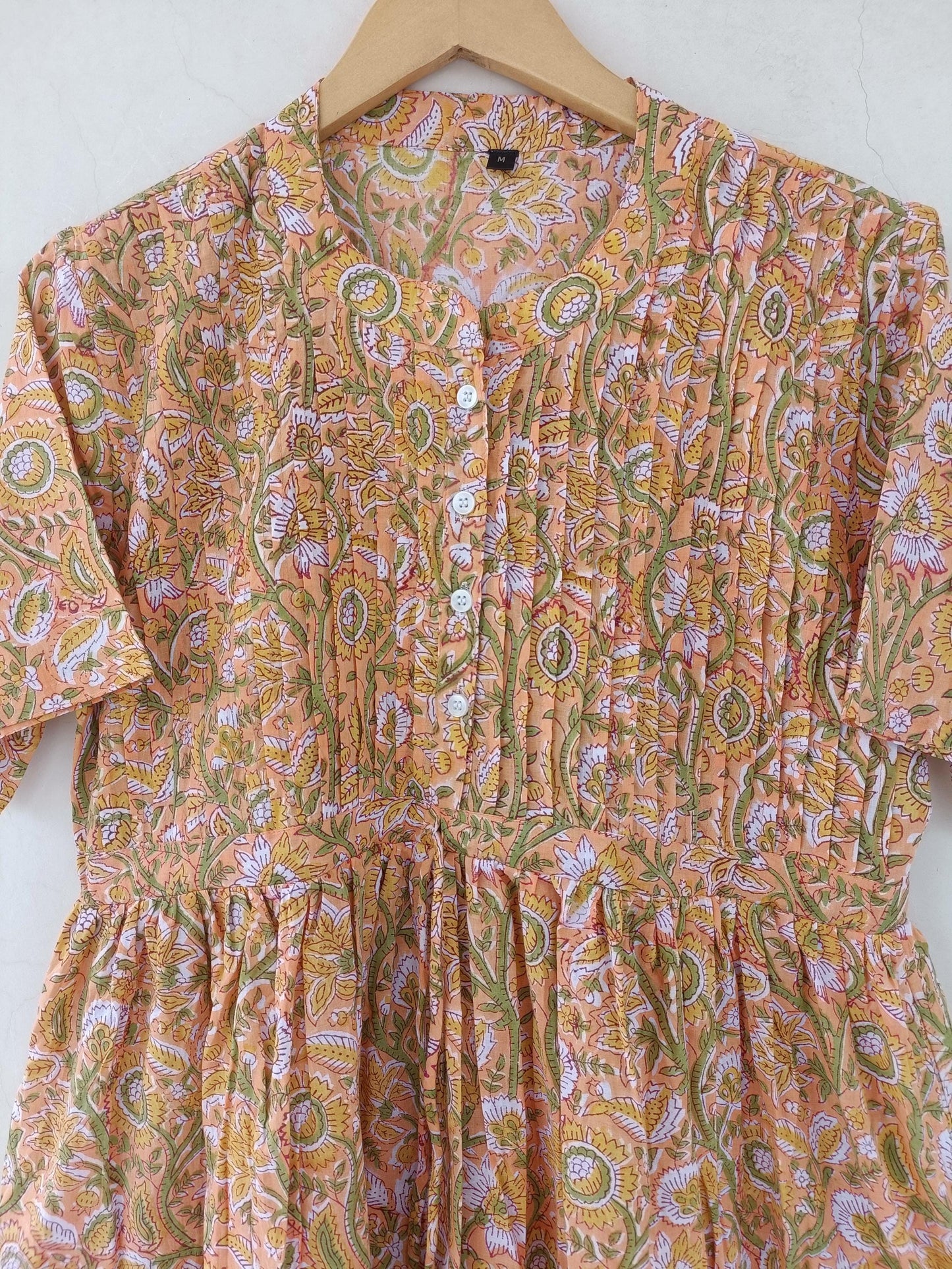 Indian handmade dress, floral dress, block print dress, flapper dress, boho dress,ruffle dress,cotton dress, summer wear dress, gift for her