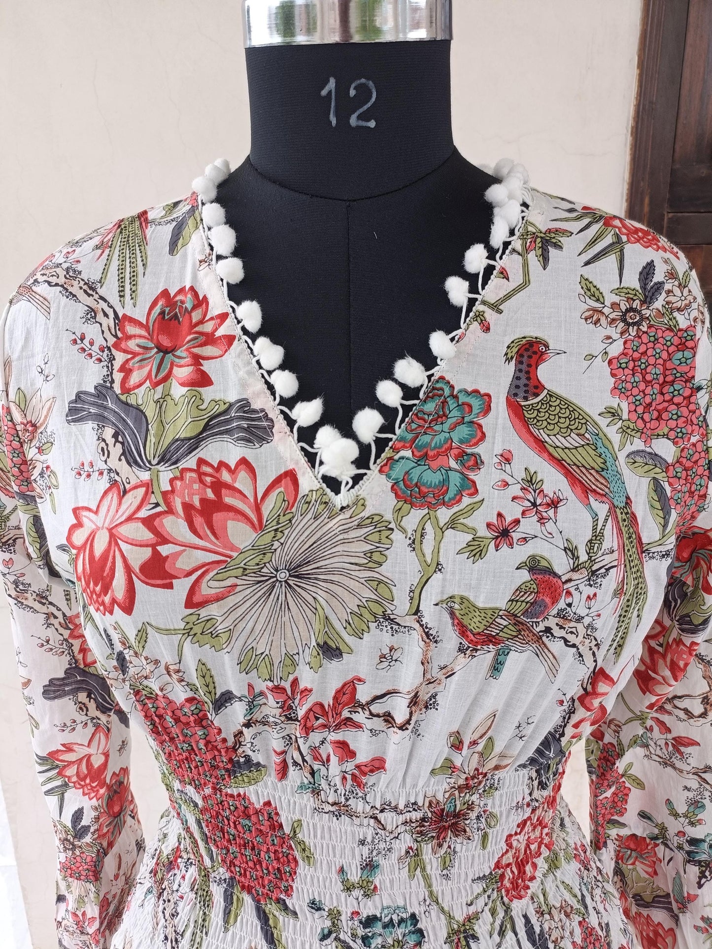 Block print white dress, indian handmade dress, short dress, long dress, cotton dress, organic color dress, summer wear gown, maxi dress