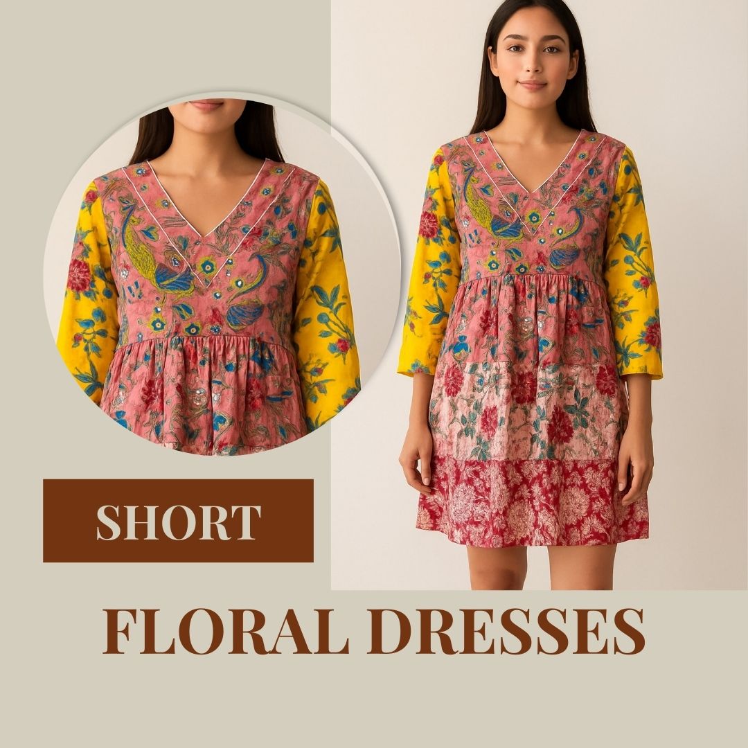 Short floral dresses