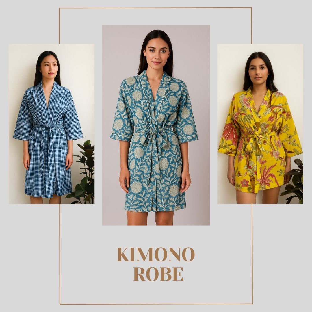kimono-style wrap dress.