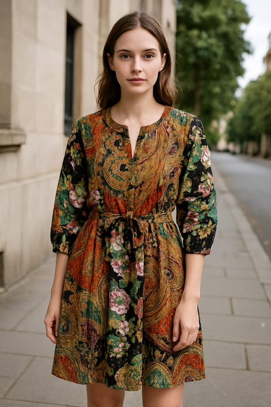 Beautiful Party Wear Dress, Women Causal Designer Long Dress Floral Print Women Dress, Cotton Handmade Block Print Summer Wrap trendy Dress