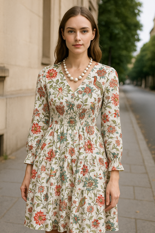 Block print white dress, indian handmade dress, short dress, long dress, cotton dress, organic color dress, summer wear gown, maxi dress