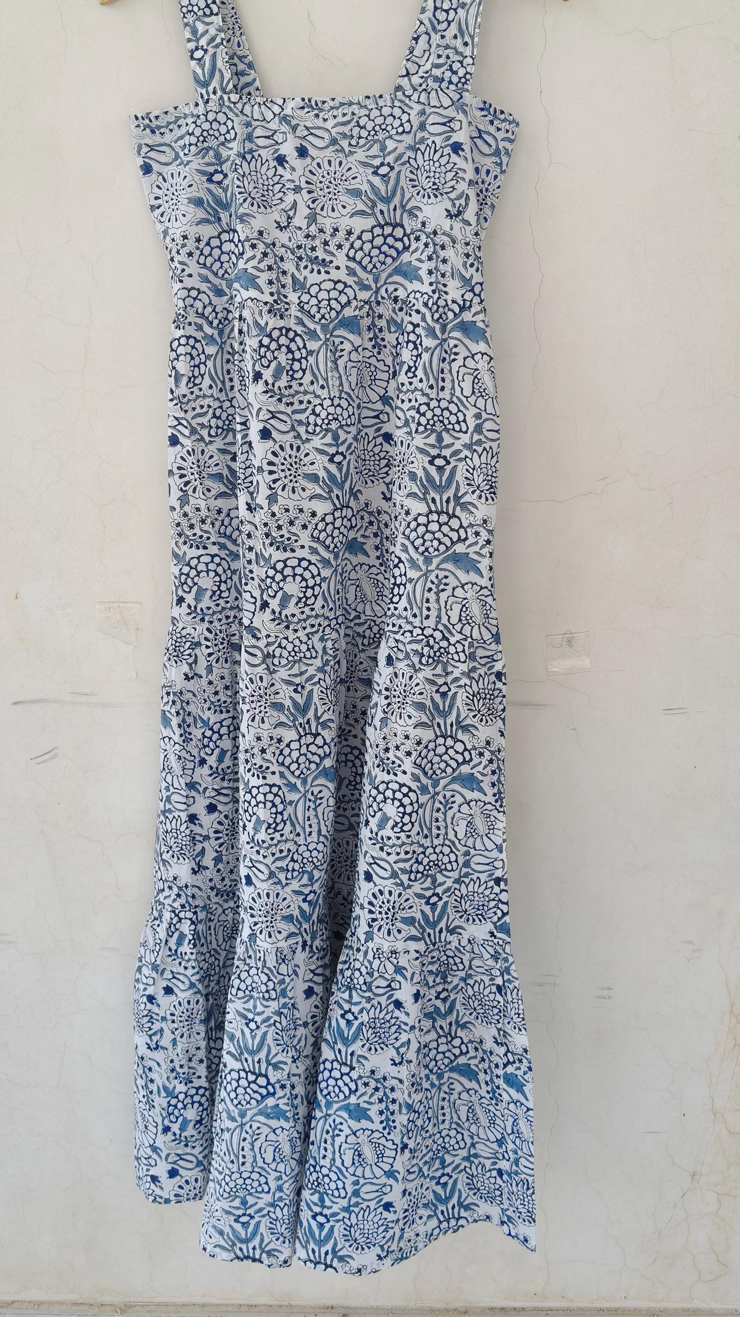 New indian hand block print cotton dress, white print maxi dress, midi dress, summer wear gown, Flapper skater Circle dress boho beach dress