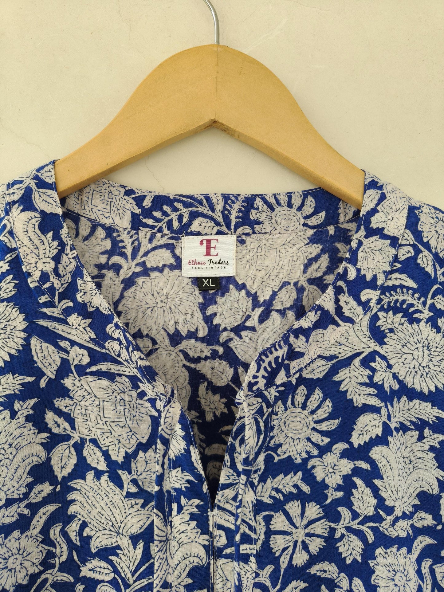 new arrival floral print blue dress, cotton summer wear dress, indian dress, handblock print dress, midi dress, short dress, Flapper Dress